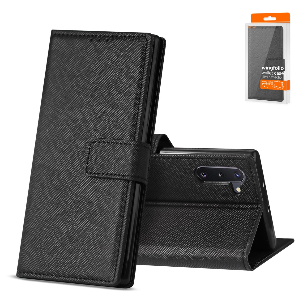 Reiko SAMSUNG GALAXY NOTE 10 3-In-1 Wallet Case In BLACK